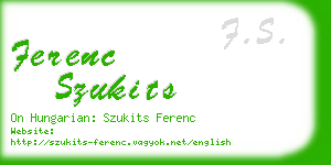 ferenc szukits business card